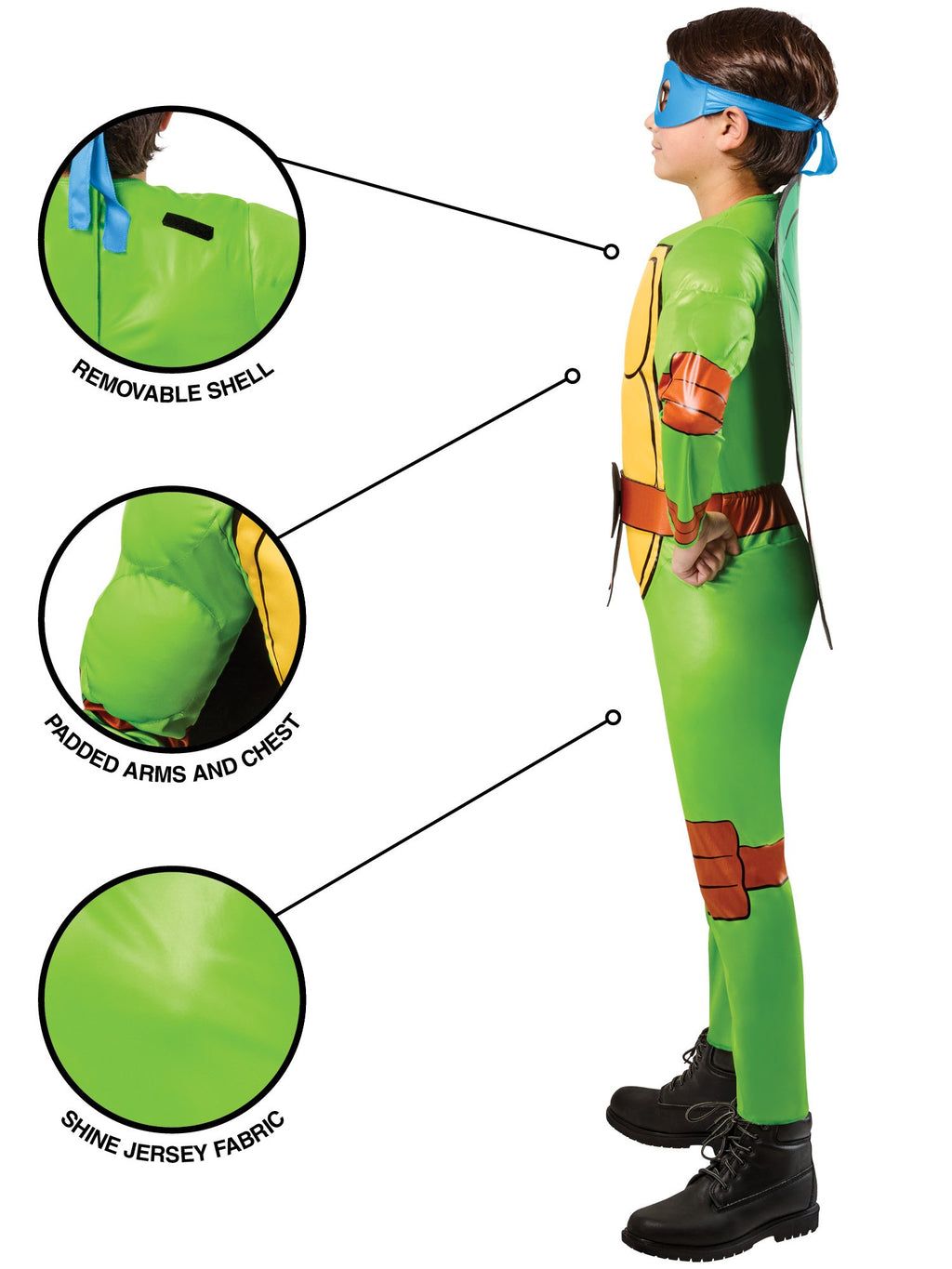 TMNT 4 in 1 Kids Ninja Turtles Costume