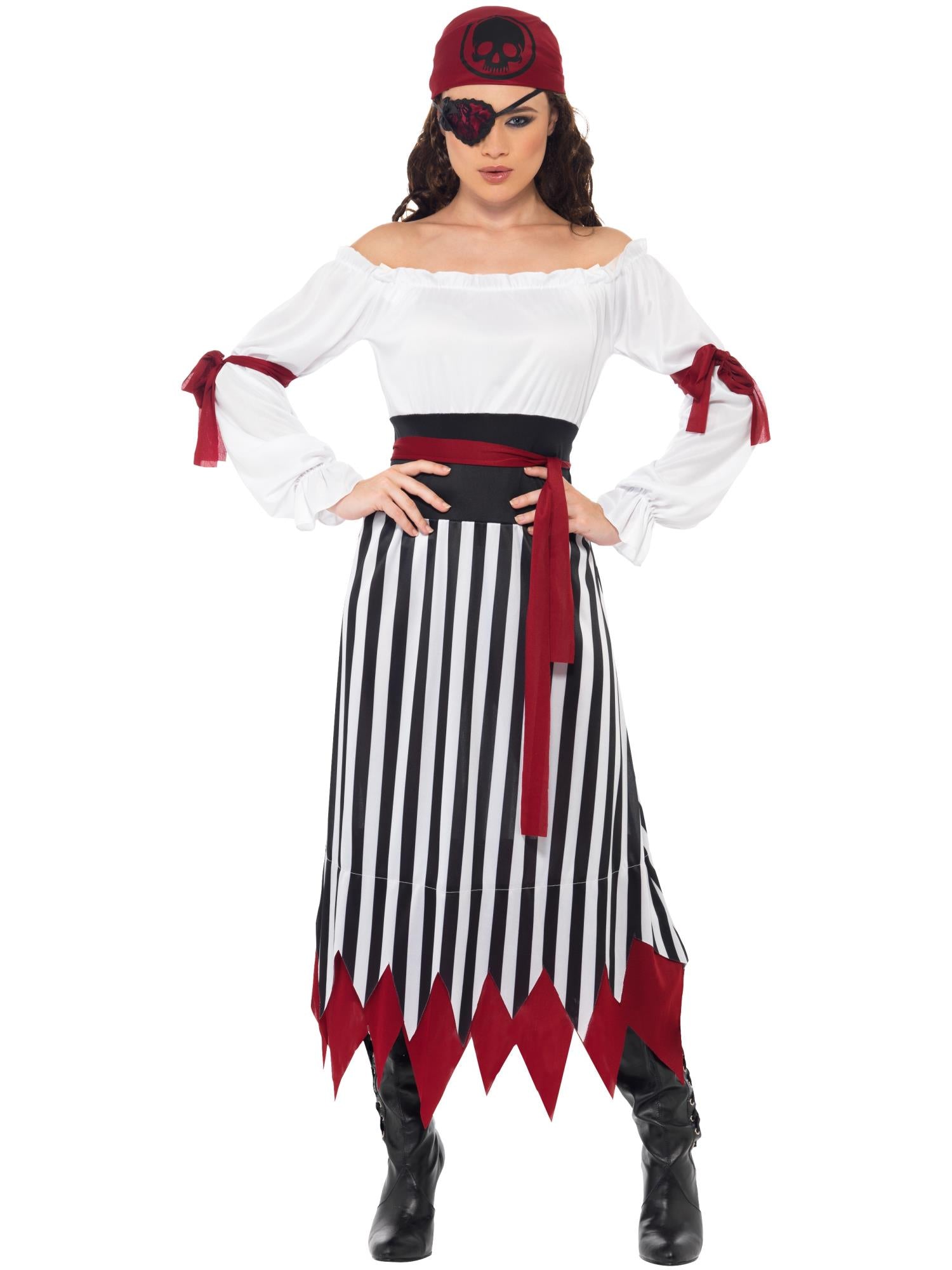 Pirate Lady Costume, Black & White