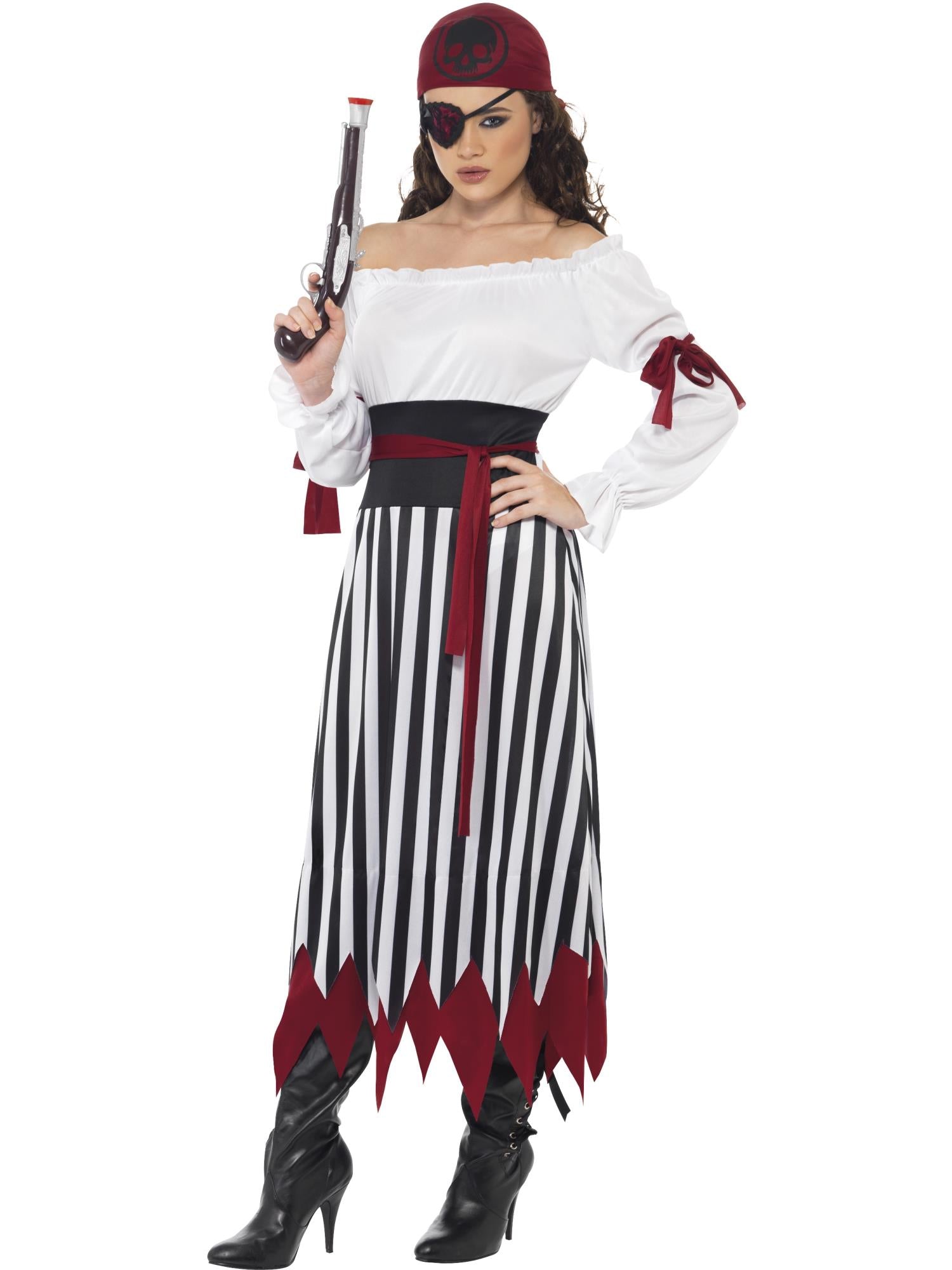 Pirate Lady Costume, Black & White