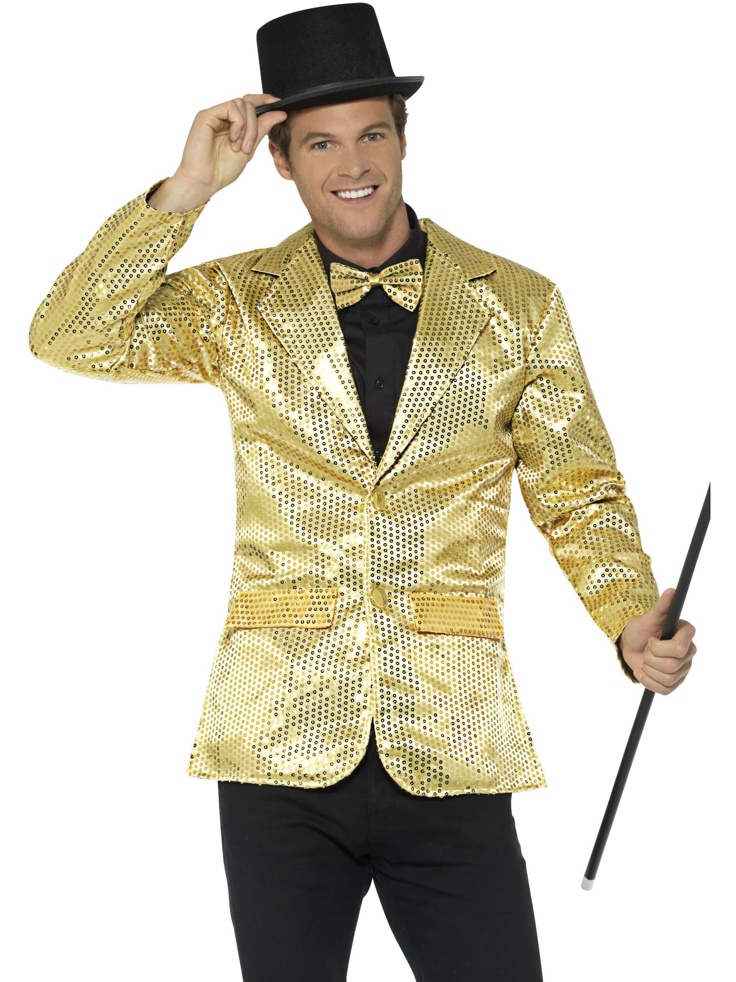 Sequin Jacket, Mens, Gold
