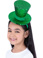 Fever Mini Top Hat on Headband, Green