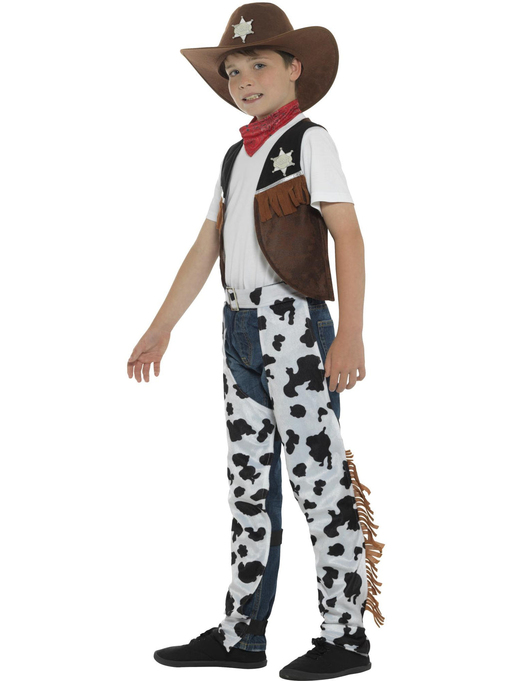 Texan Cowboy Costume, Child, Brown & Black