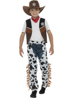 Texan Cowboy Costume, Child, Brown & Black