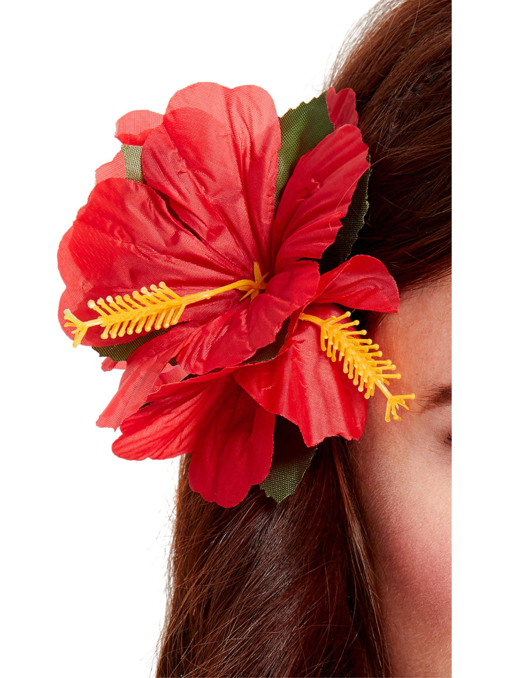 Hawaiian Flower Hair Clip, Red