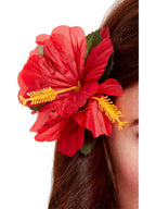 Hawaiian Flower Hair Clip, Red