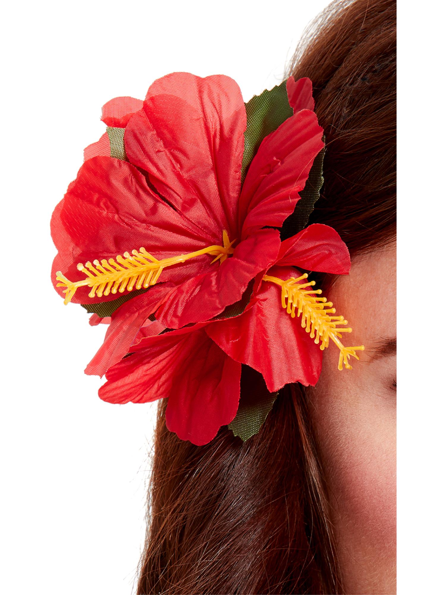 Hawaiian Flower Hair Clip, Red