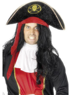 Pirate Hat, Black, with Skull and Crossbones