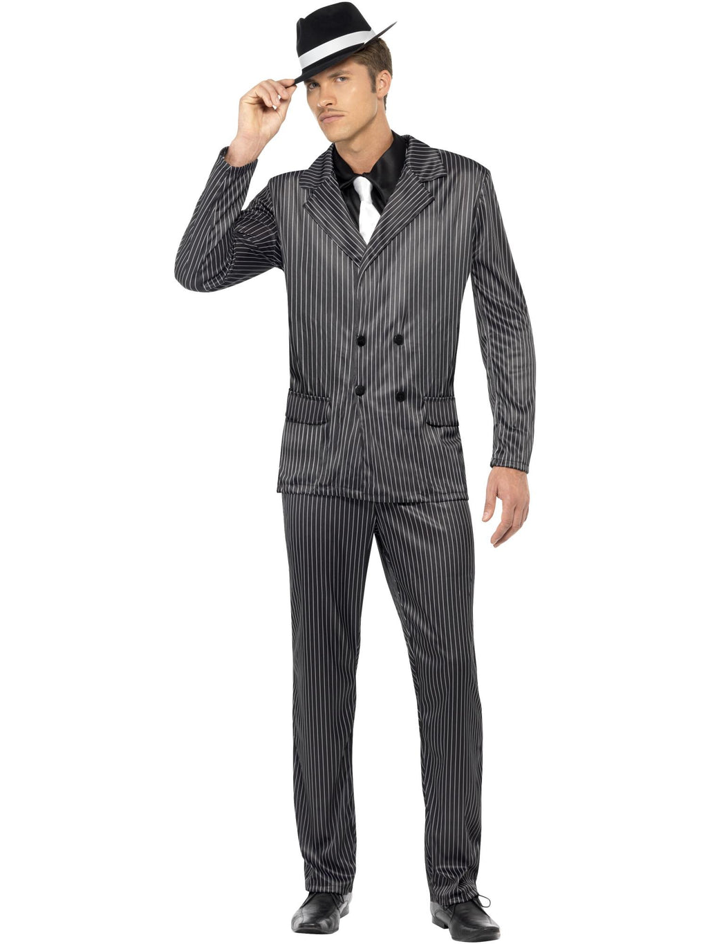 Gangster Costume, Black, Pinstripe