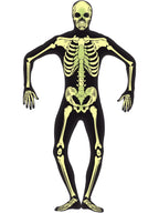 Skeleton Second Skin Costume, Black
