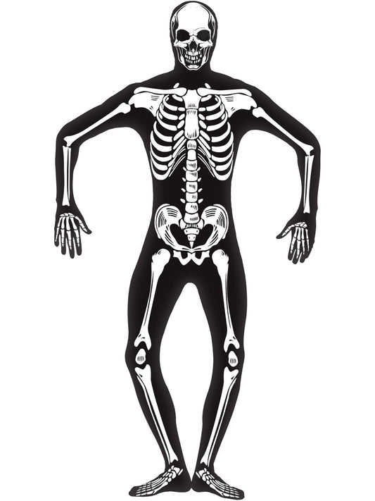 Skeleton Second Skin Costume, Black