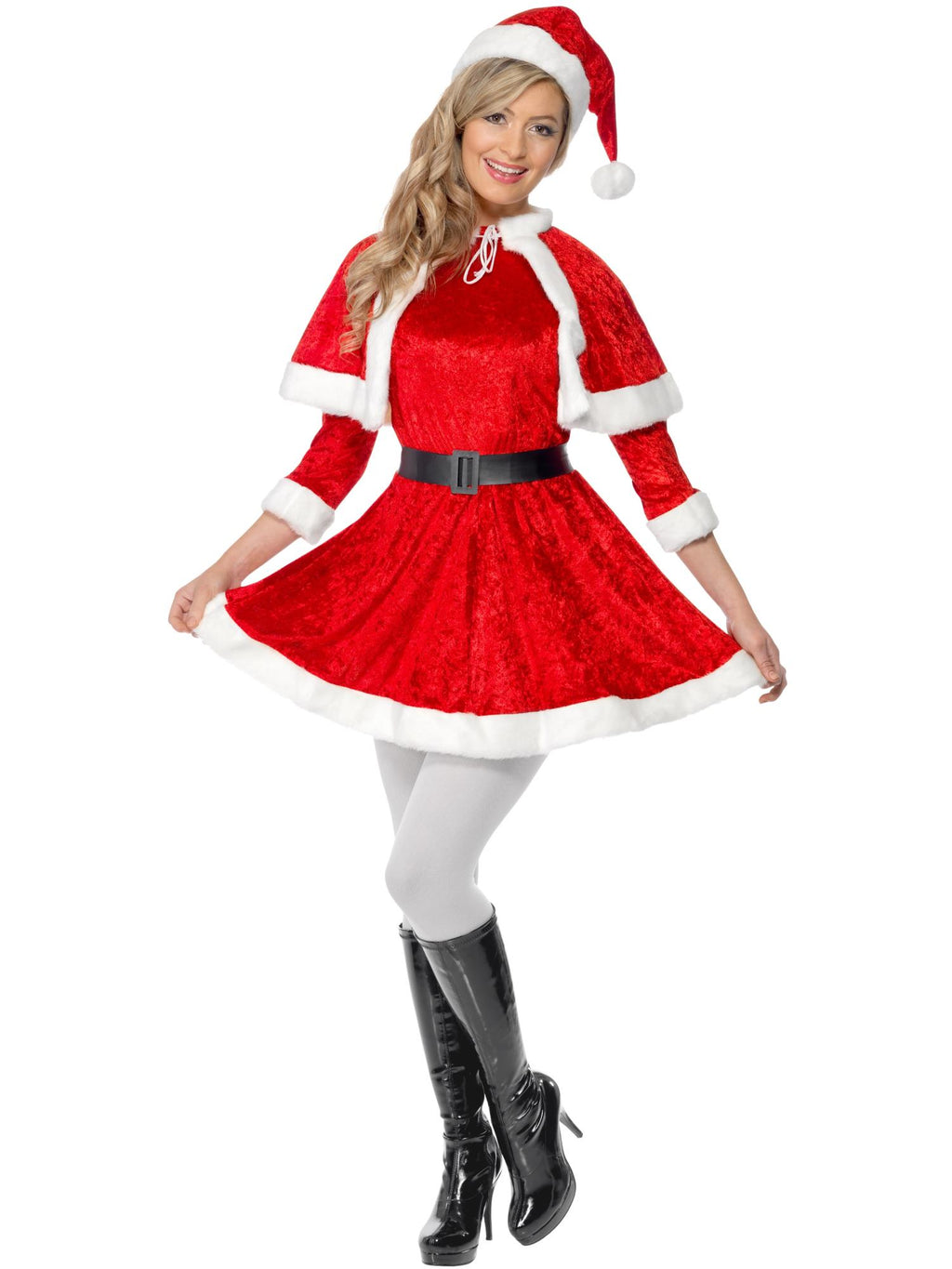 Miss Santa Costume, with Cape & Belt