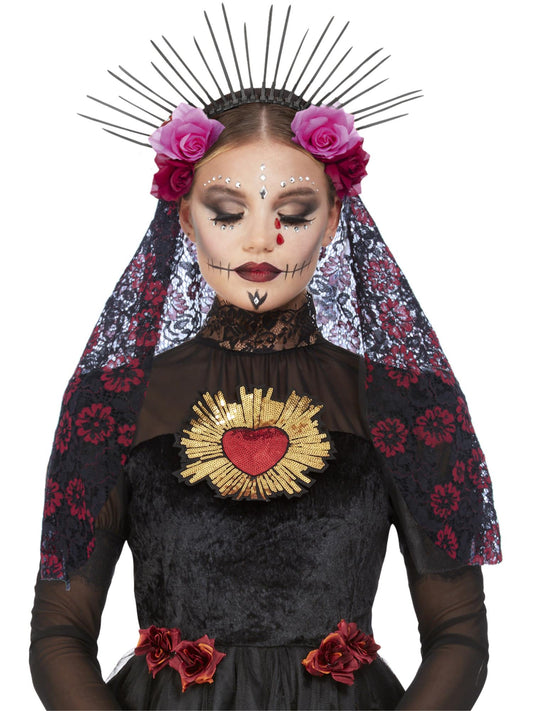 Deluxe Sunburst Day of the Dead Headband