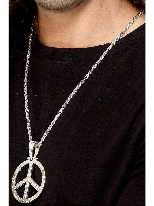 60s Peace Sign Hippie Medallion