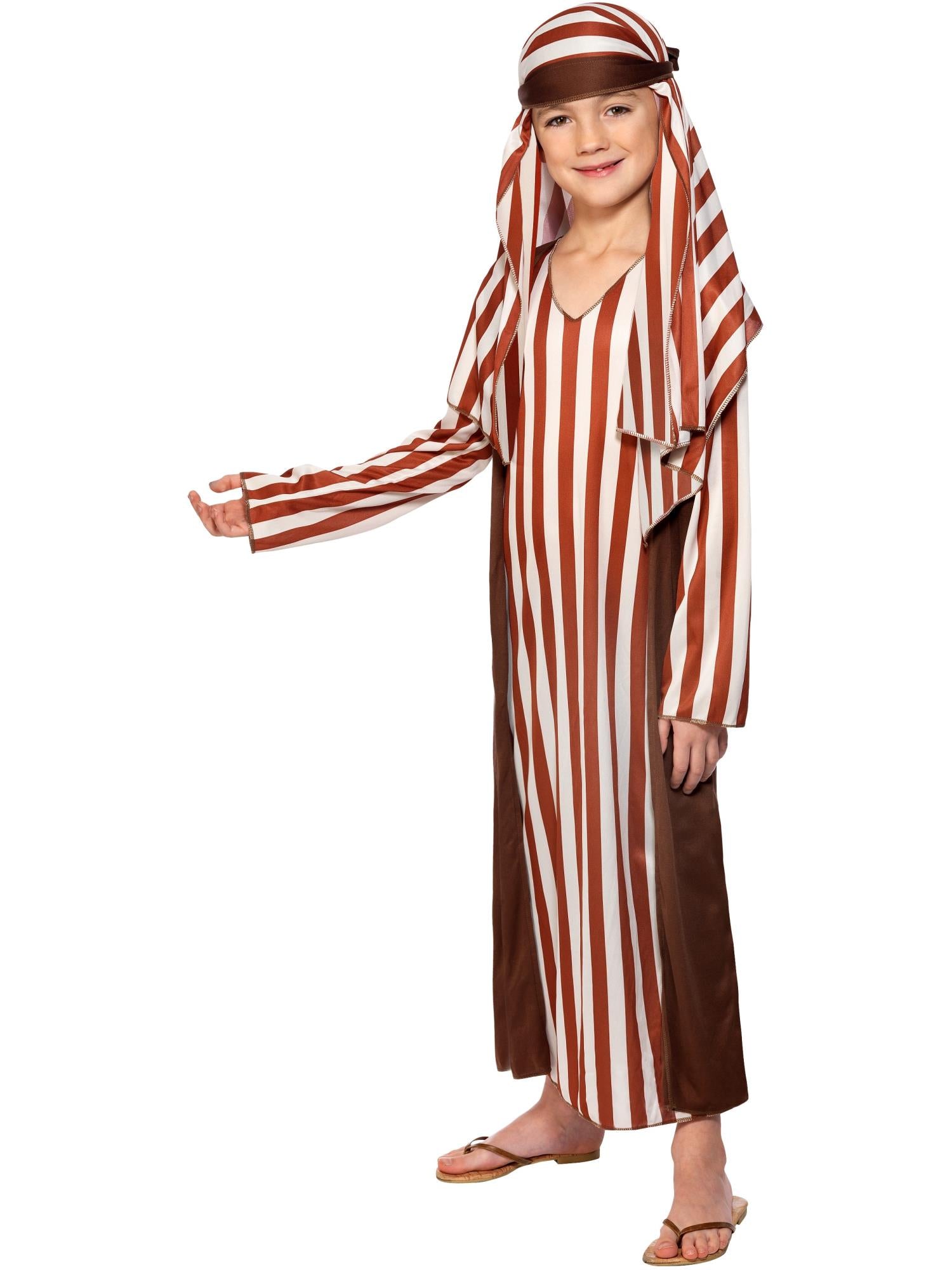 Shepherd Costume, Child, Brown & White