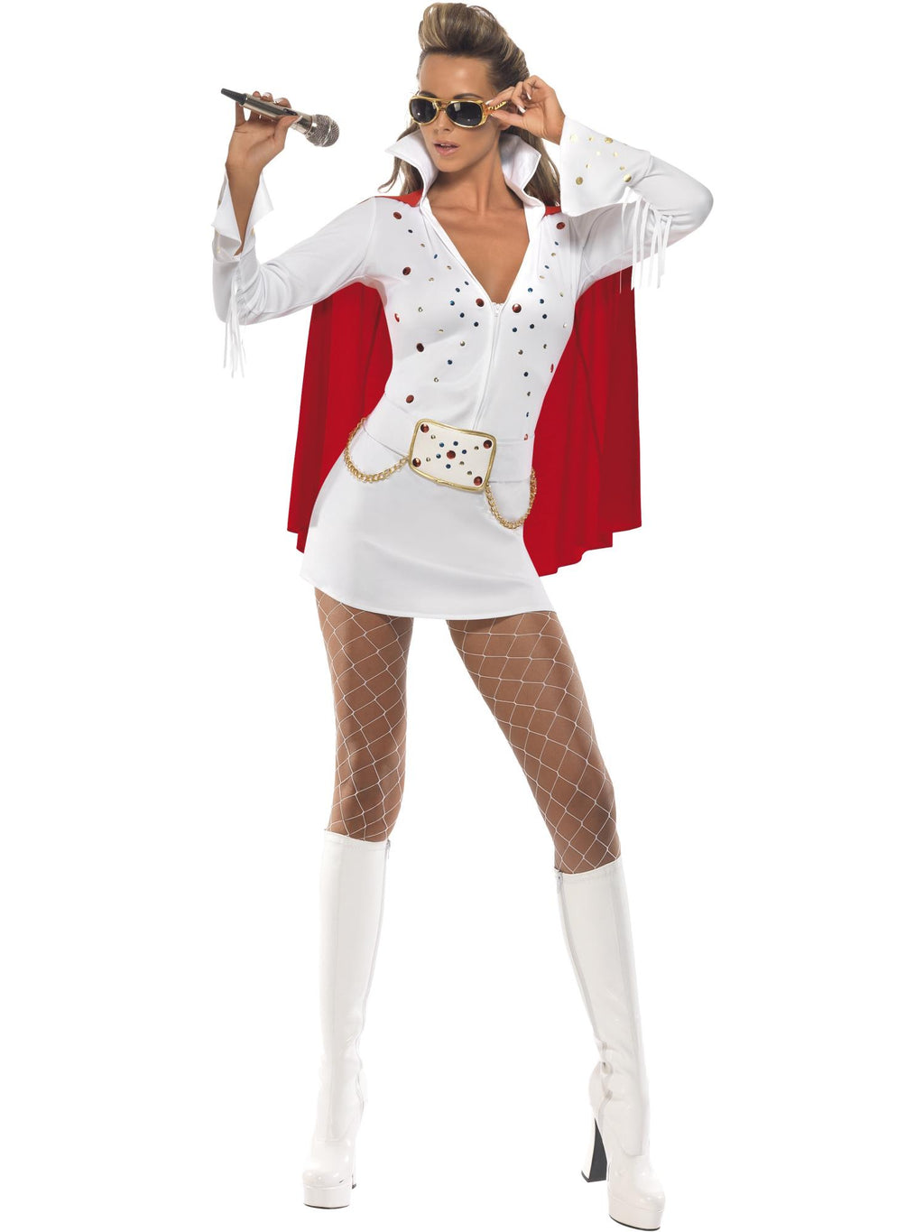 Elvis Viva Las Vegas Costume, White