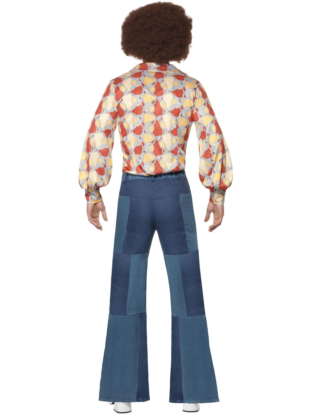 Men's Patchwork Flares, Denim Look