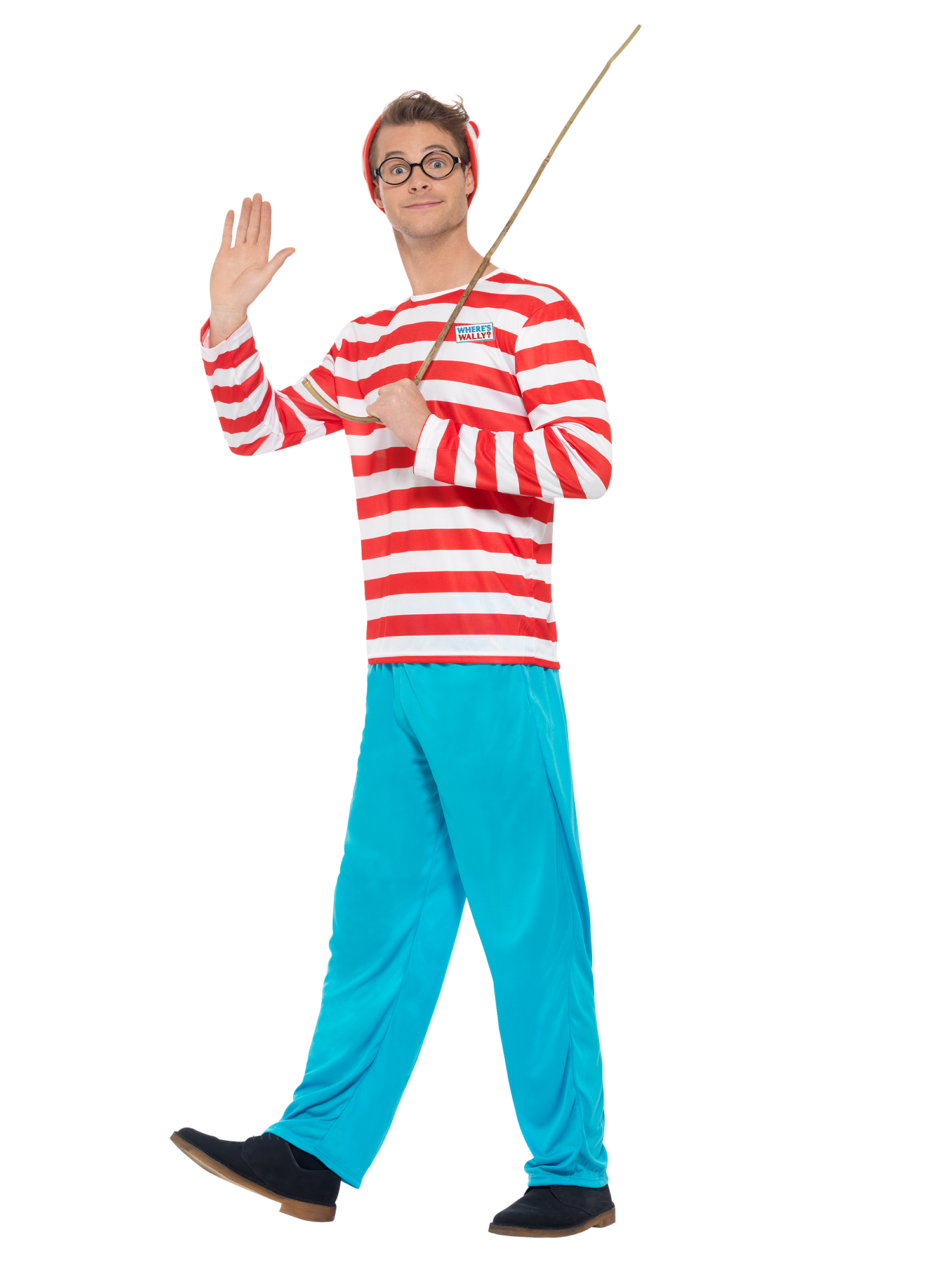 Mens Where's Wally? Costume Standard PNG