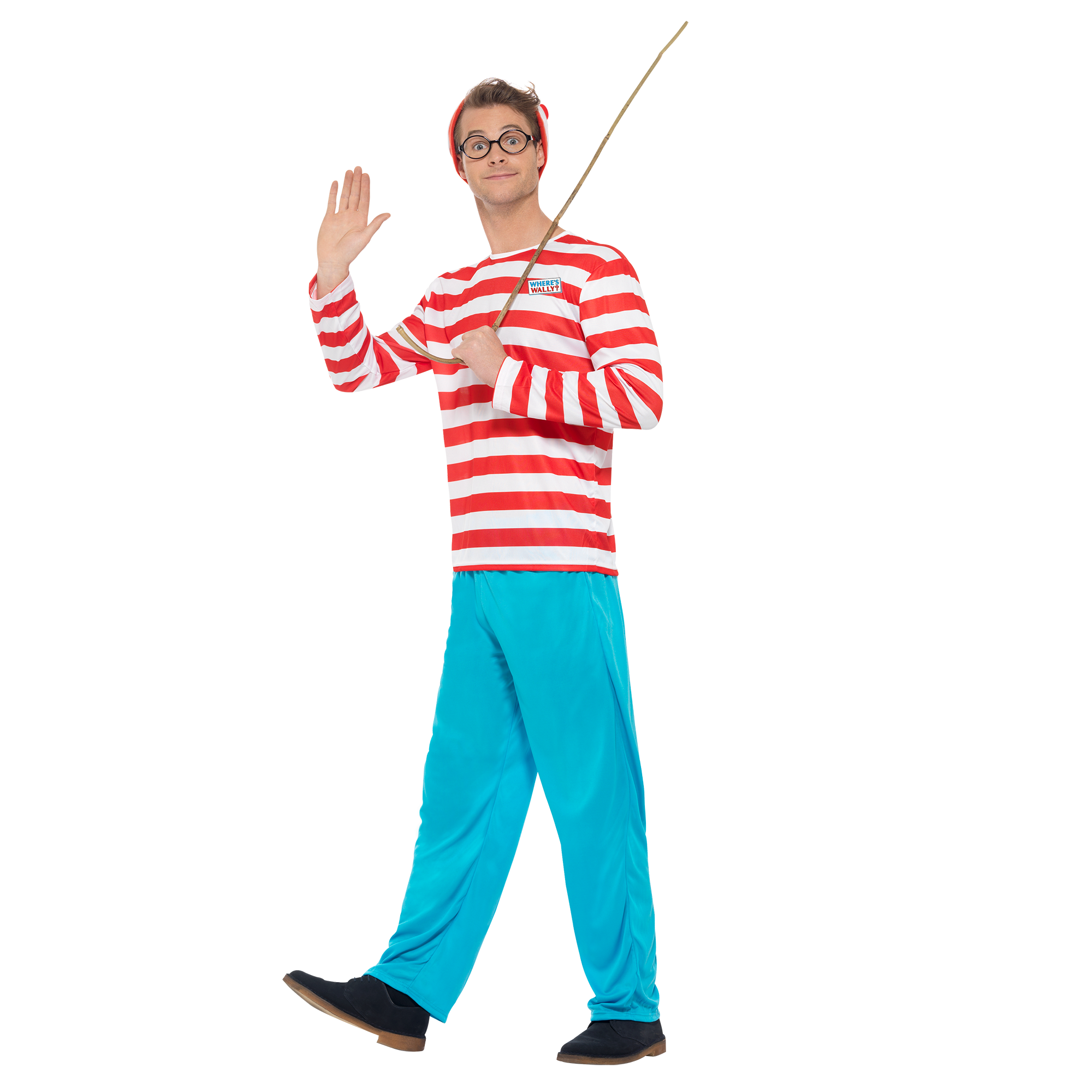 Mens Where's Wally? Costume Square PNG