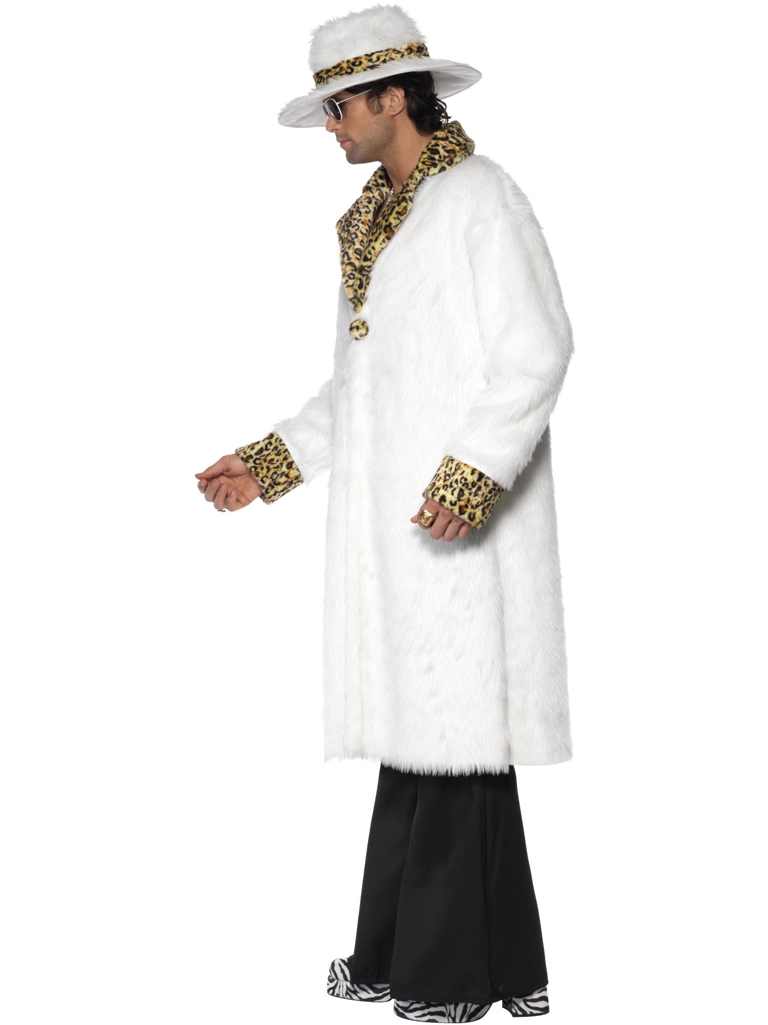 Pimp Costume, White and Leopard Skin