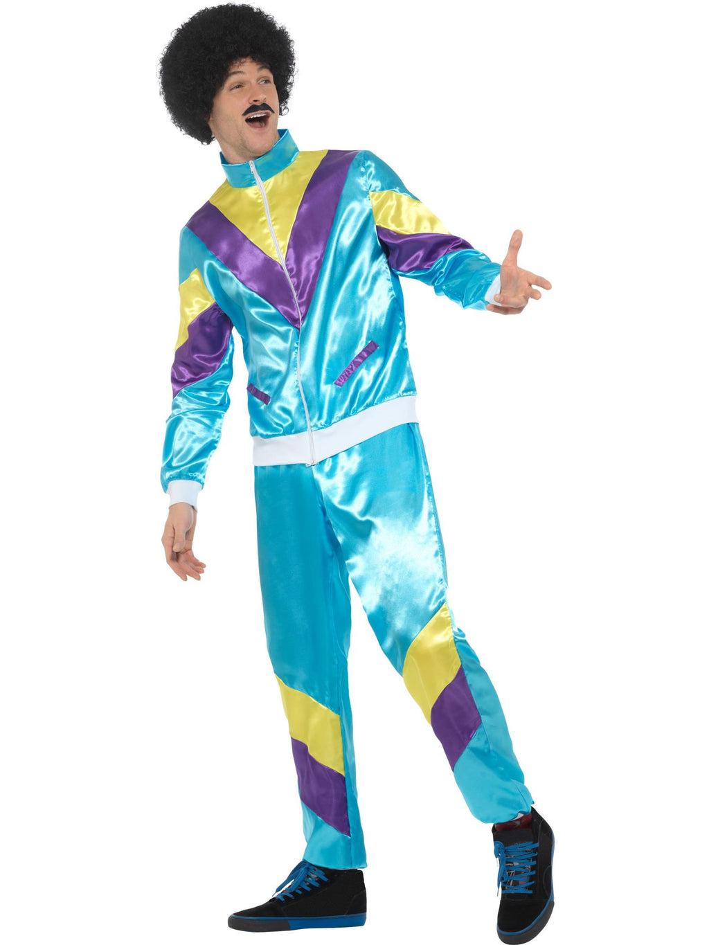 80s Height of Fashion Shell Suit Costume, Blue