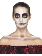 Day of the Dead Face Tattoo Transfers Kit, Red & Black