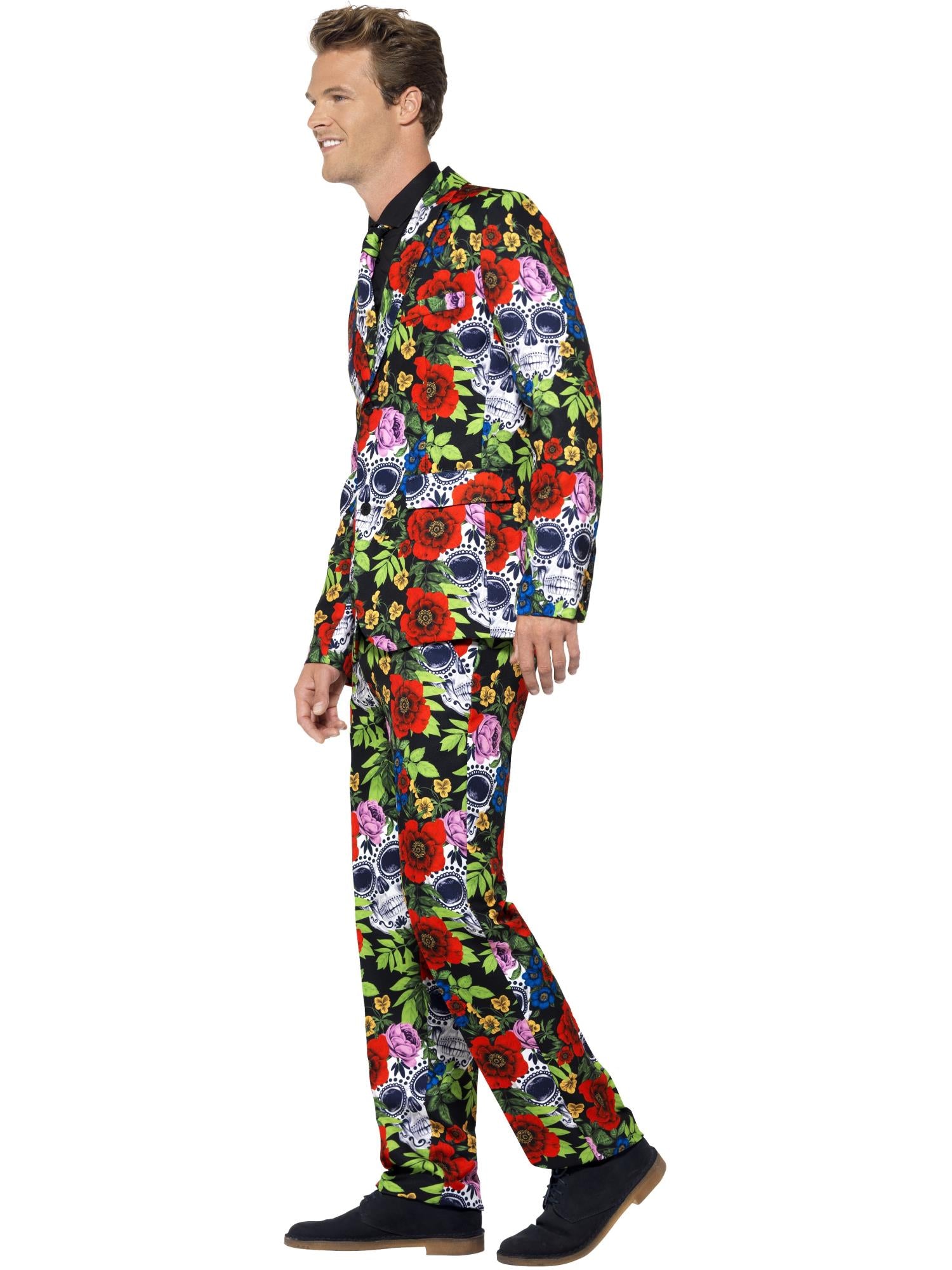 Day of the Dead Suit, with Jacket, Trousers & Tie