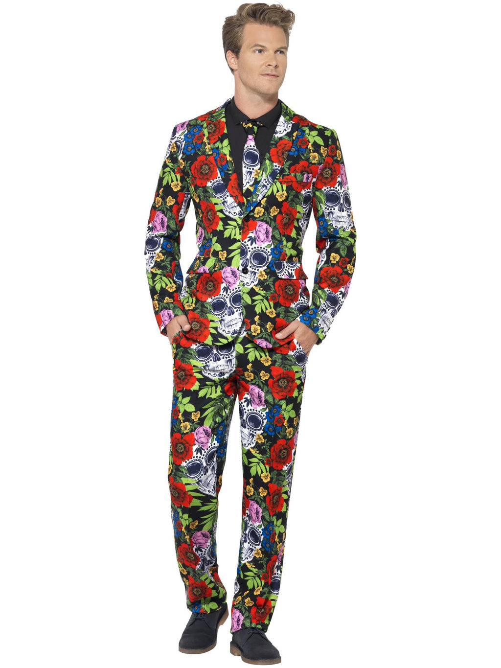 Day of the Dead Suit, with Jacket, Trousers & Tie