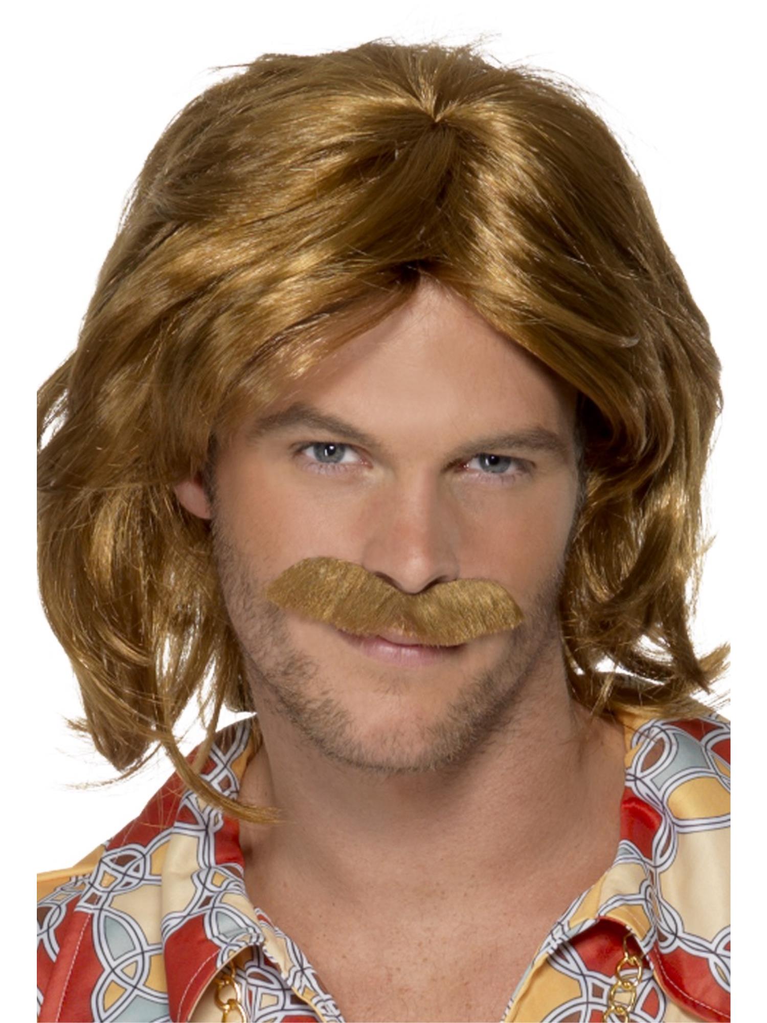 70s Super Trouper Wig & Moustache