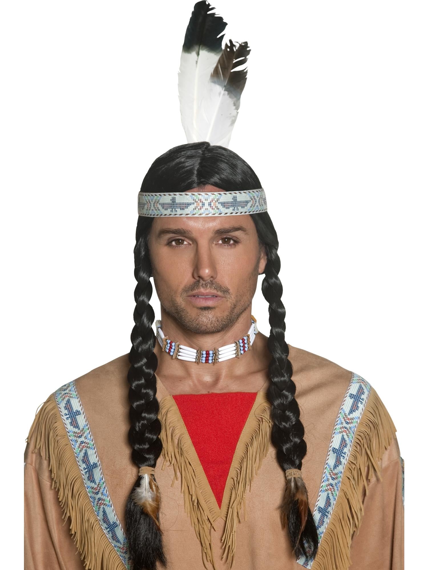 Native American Inspired Wig, with Plaits
