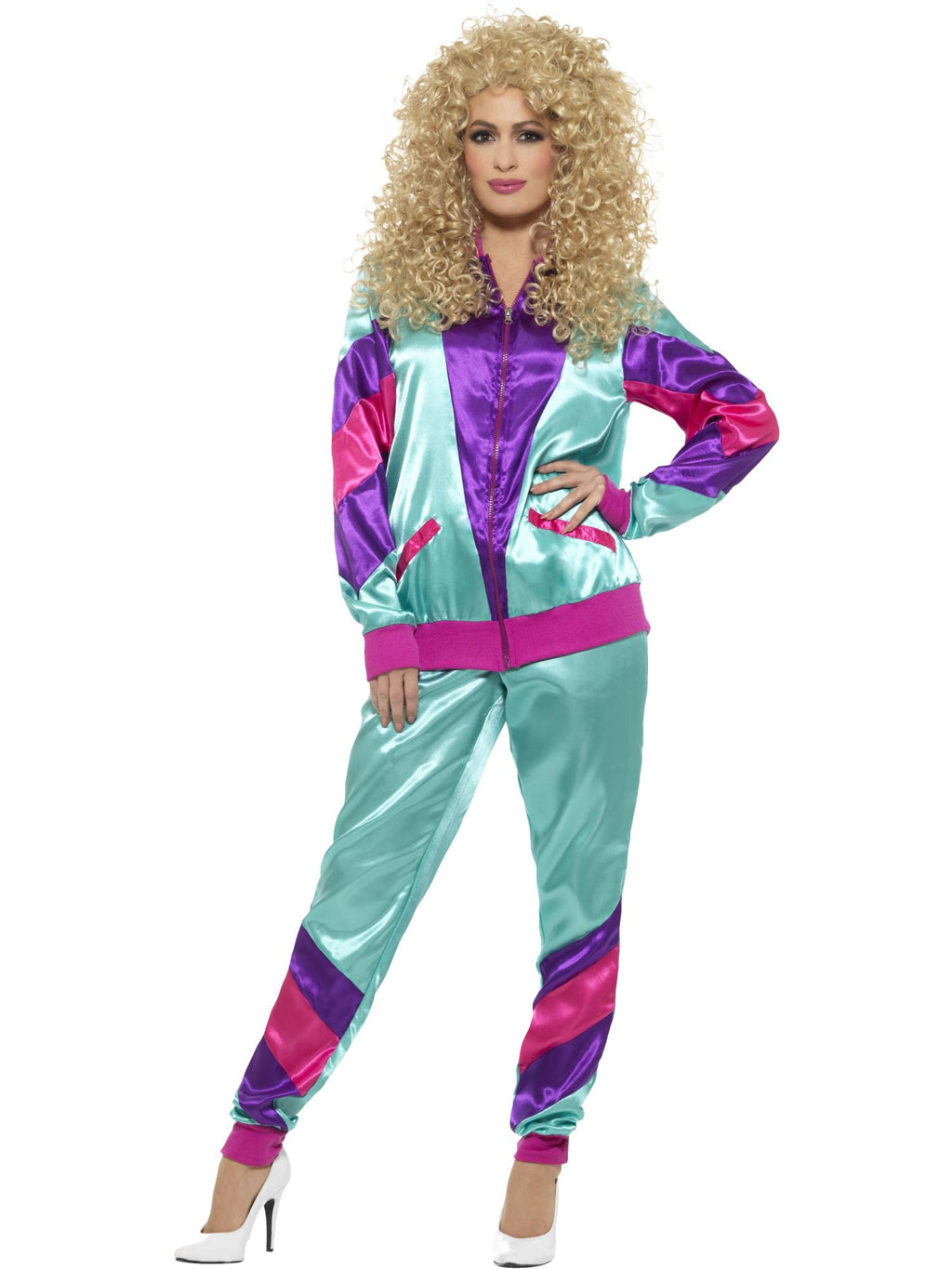 80s Height of Fashion Shell Suit Costume, Purple