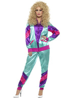 80s Height of Fashion Shell Suit Costume, Purple