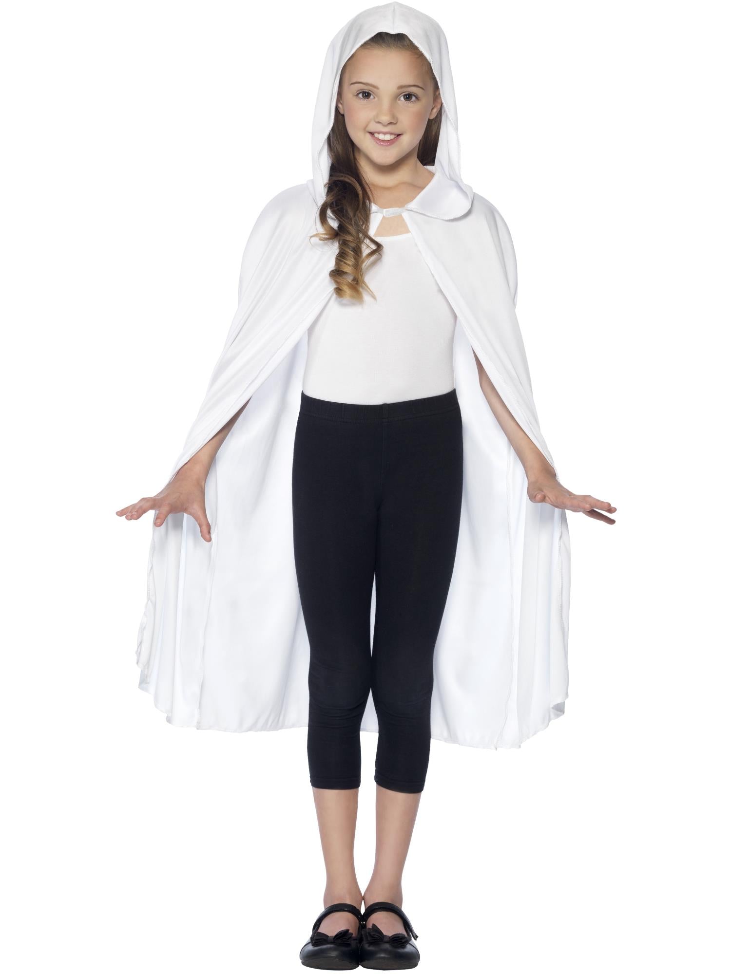 Hooded Cape, White