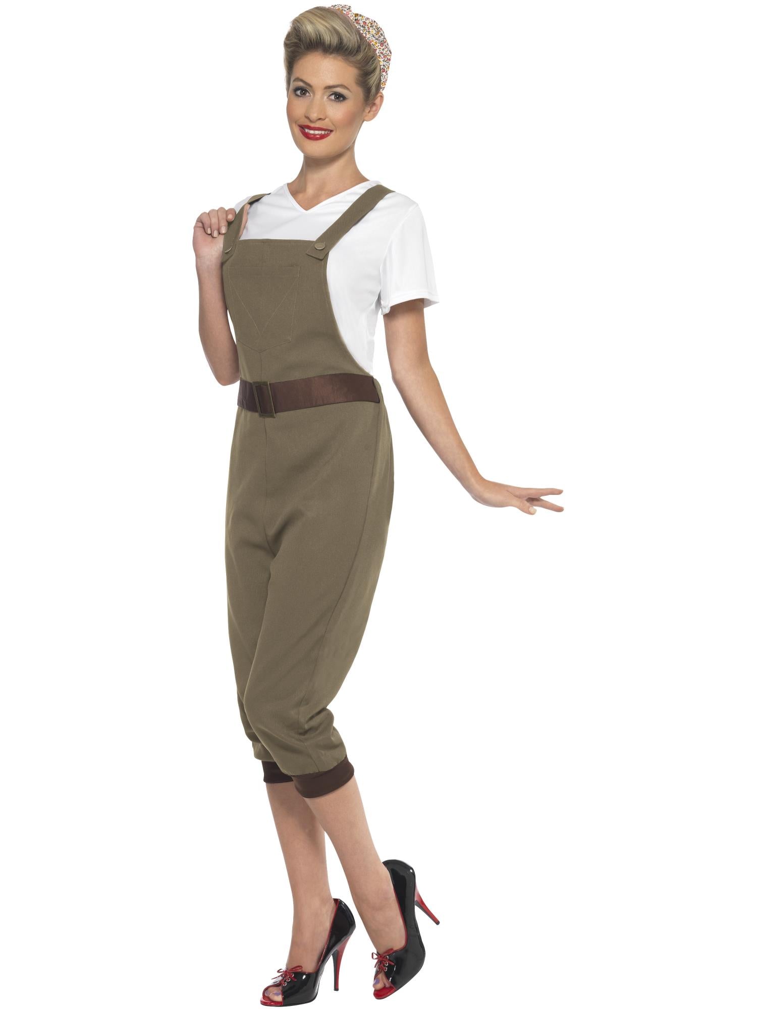 WW2 Land Girl Costume, Khaki
