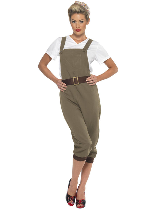 WW2 Land Girl Costume, Khaki