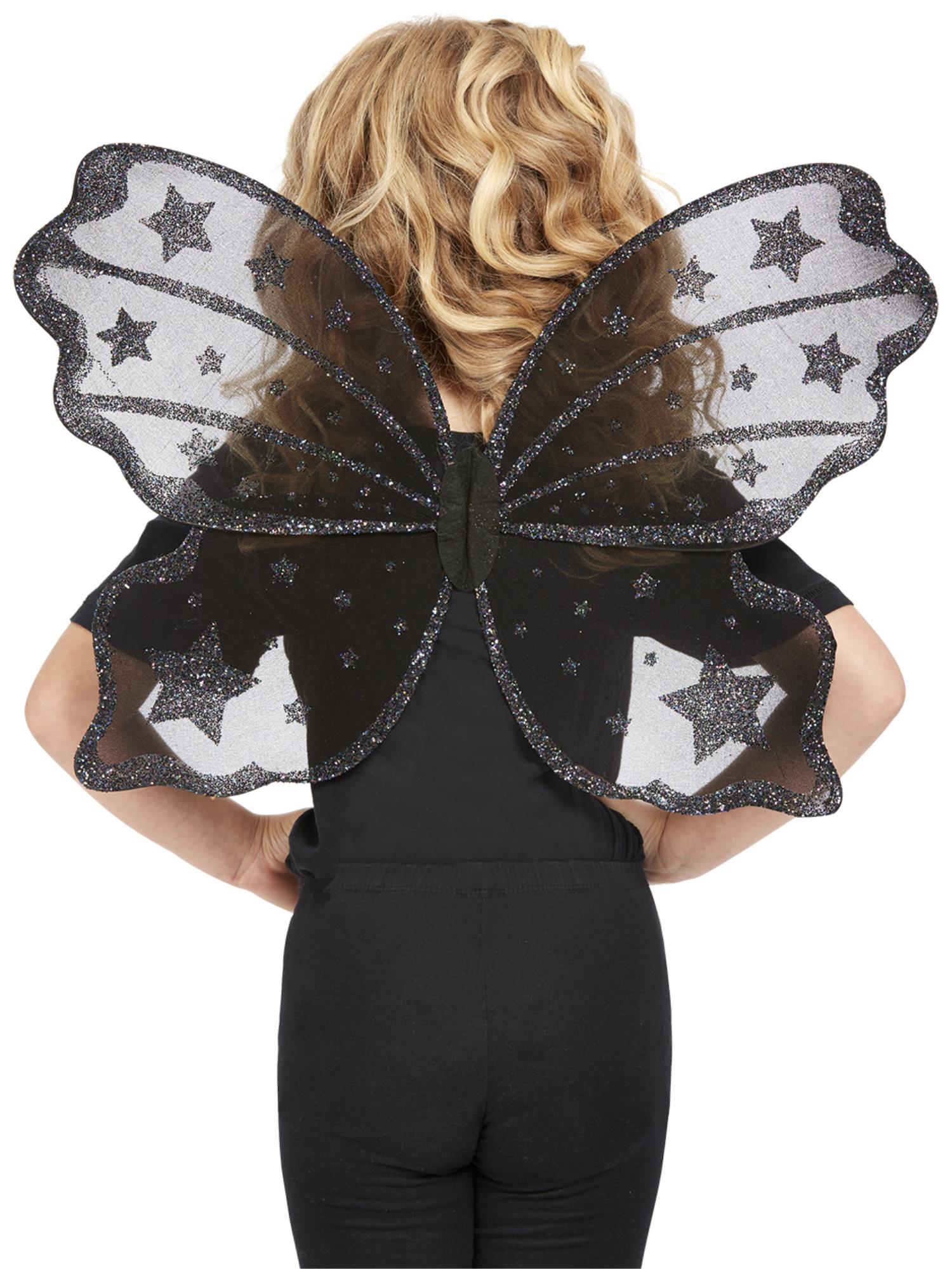 Dark Botanicals Butterfly Wings, Black