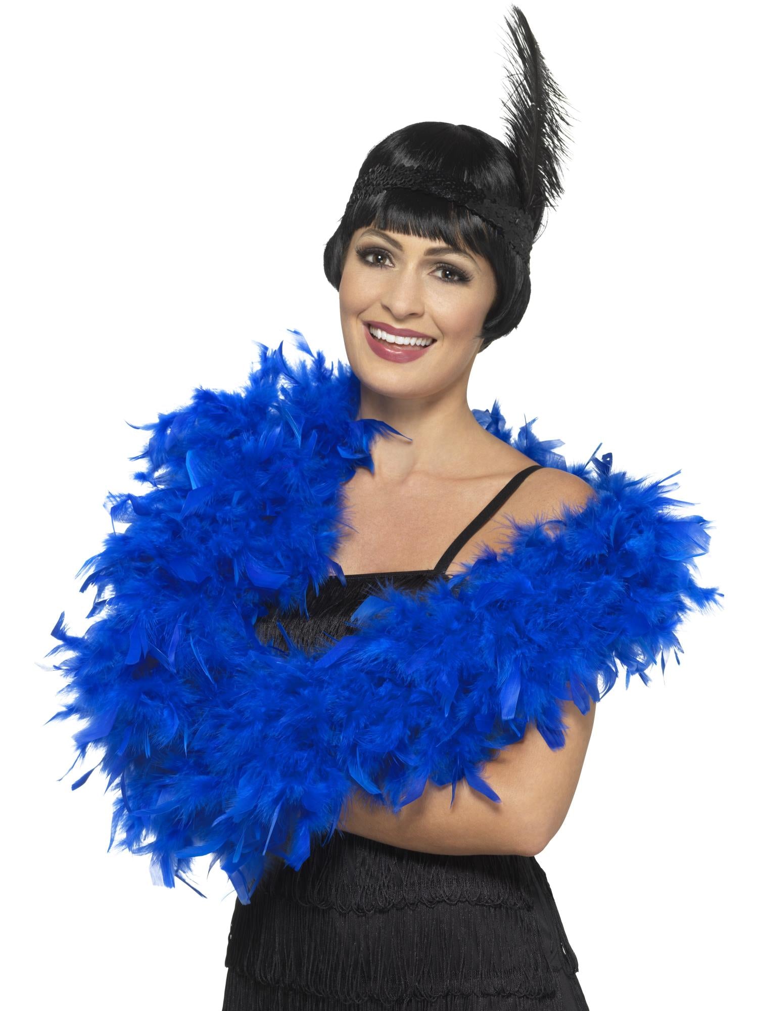Deluxe Feather Boa, Royal Blue