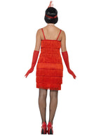 Flapper Costume, Red, with Short Dress