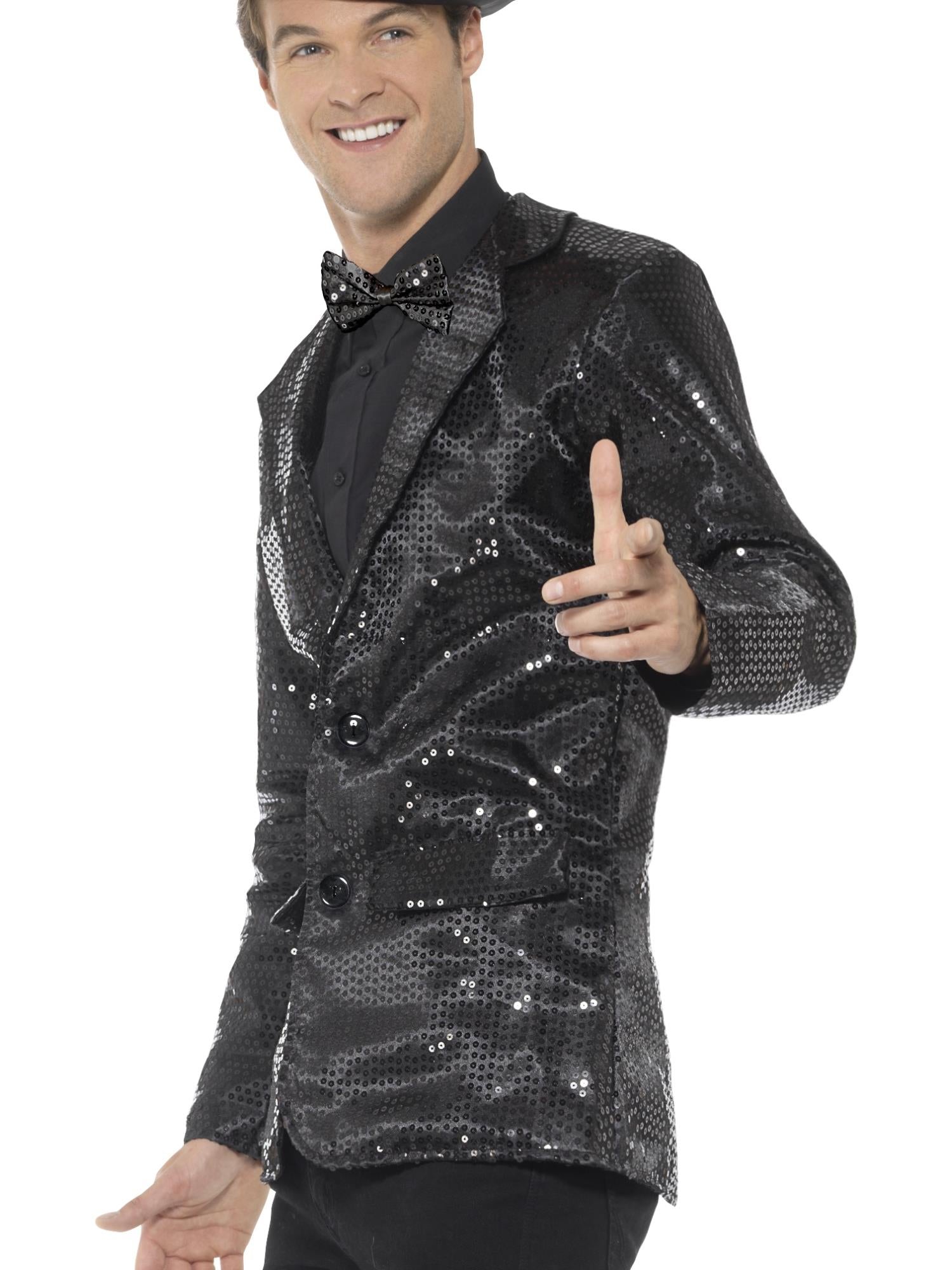 Sequin Jacket, Mens, Black