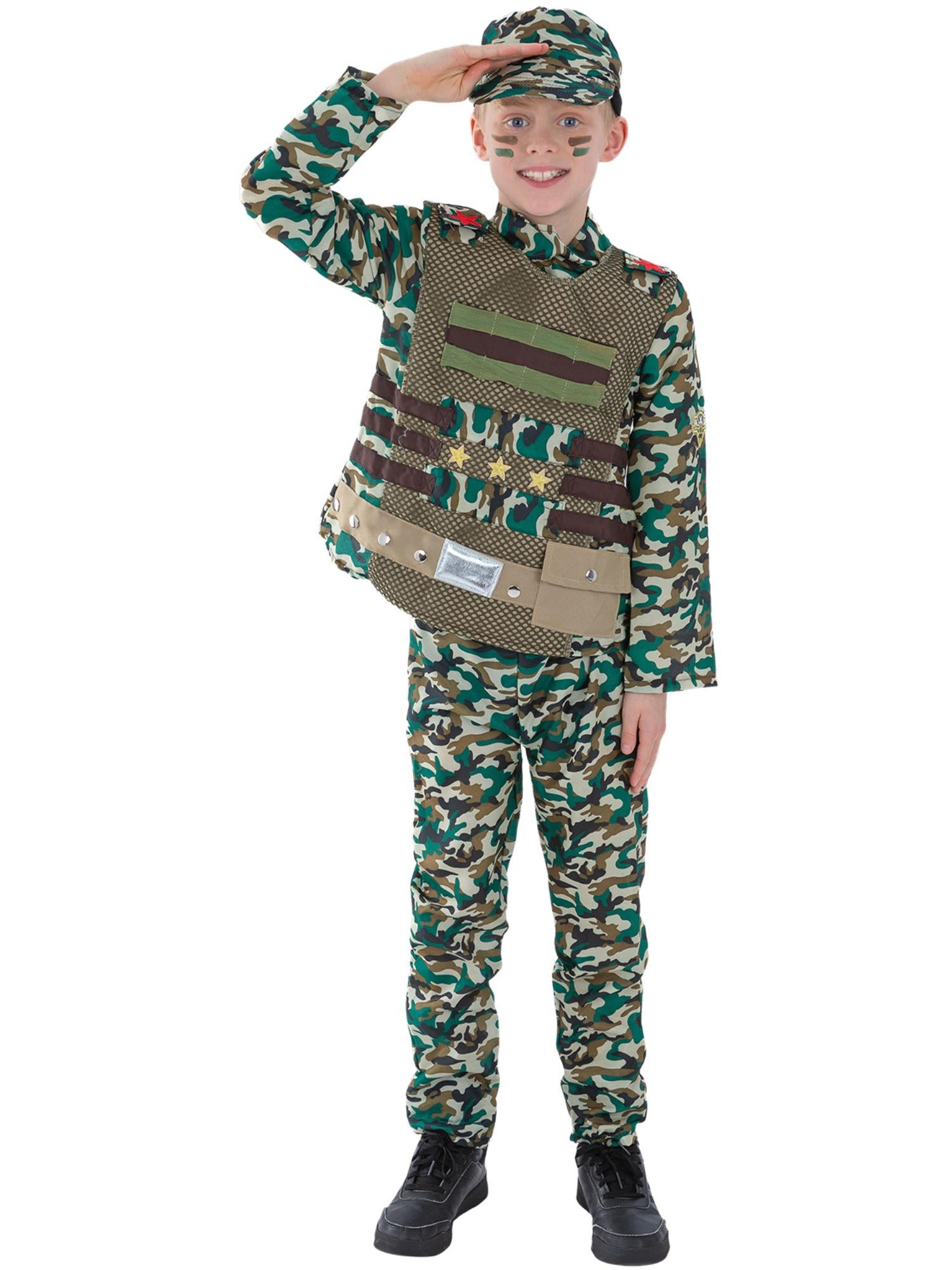 Camouflage Military Boy Costume