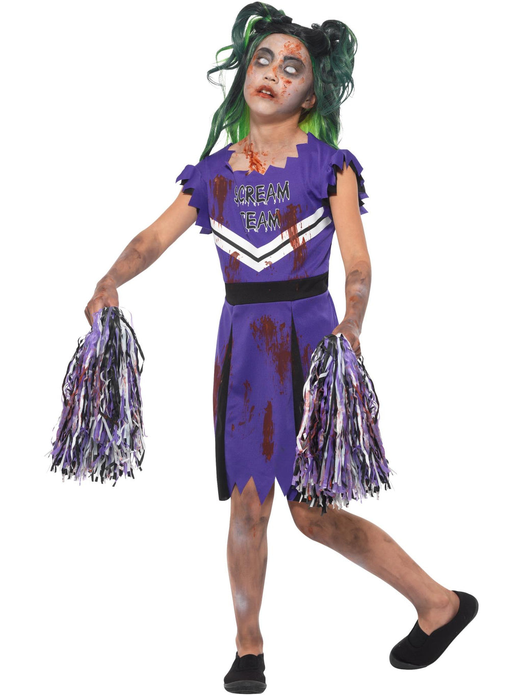 Dark Cheerleader Child Girl's Costume