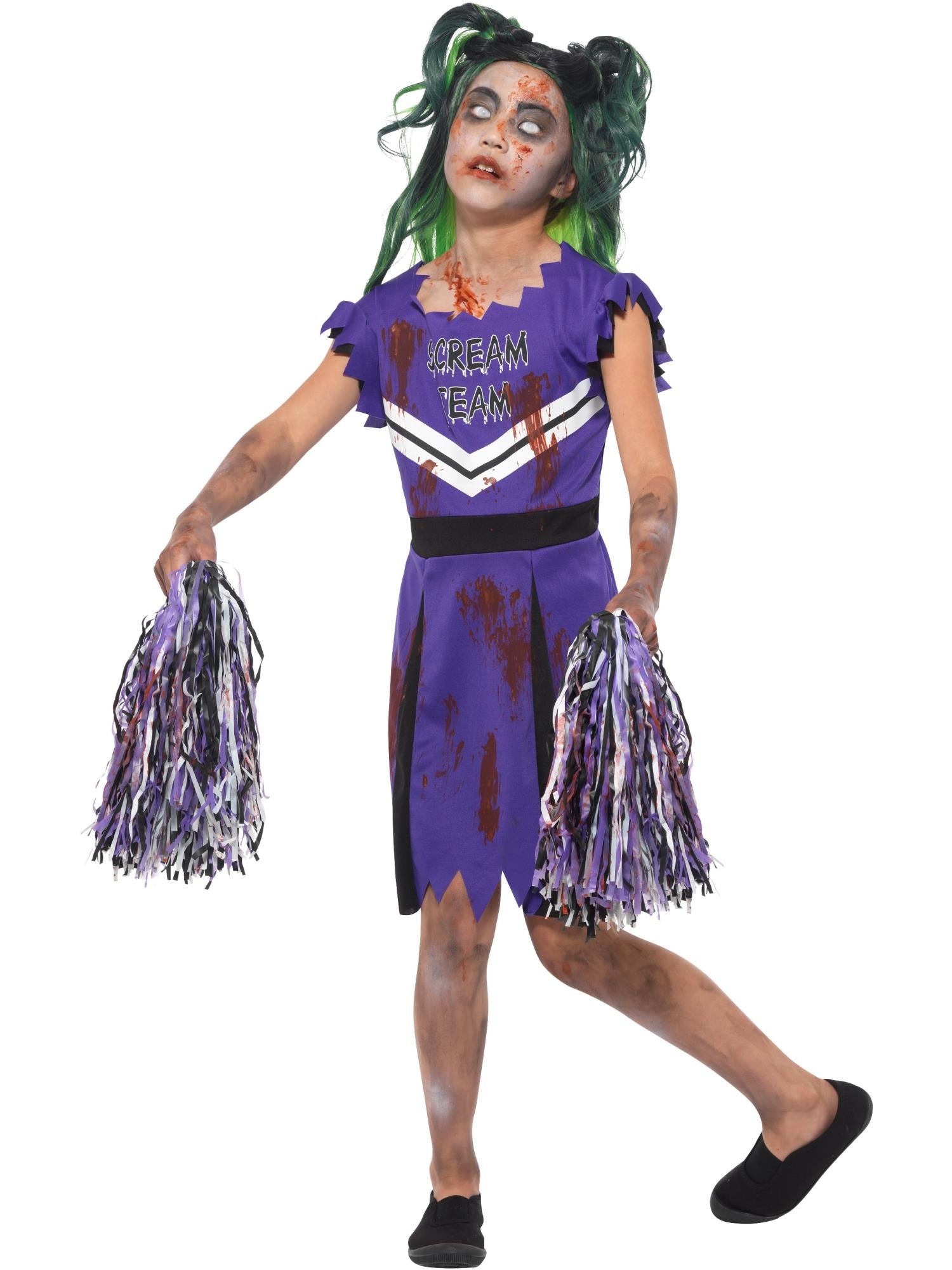 Dark Cheerleader Child Girl's Costume
