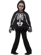 Kids Skeleton Poncho, with Gloves