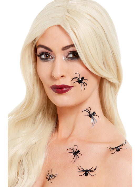 Smiffys Make-Up FX, 3D Spider Stickers