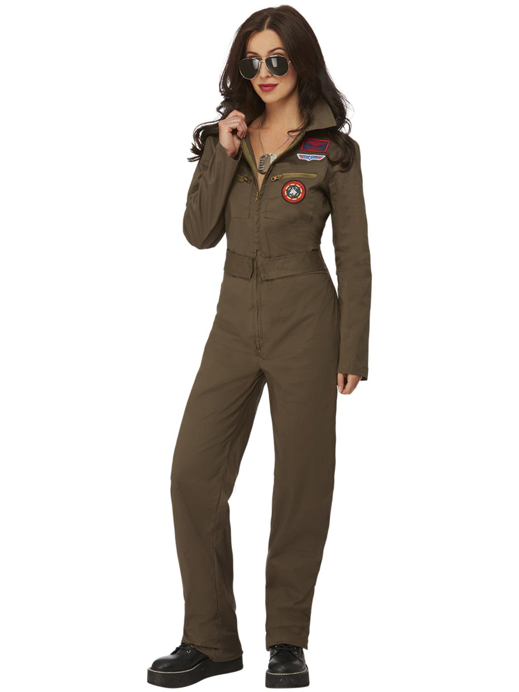 Top Gun Ladies Costume with Jumpsuit