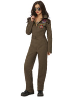 Top Gun Ladies Costume with Jumpsuit