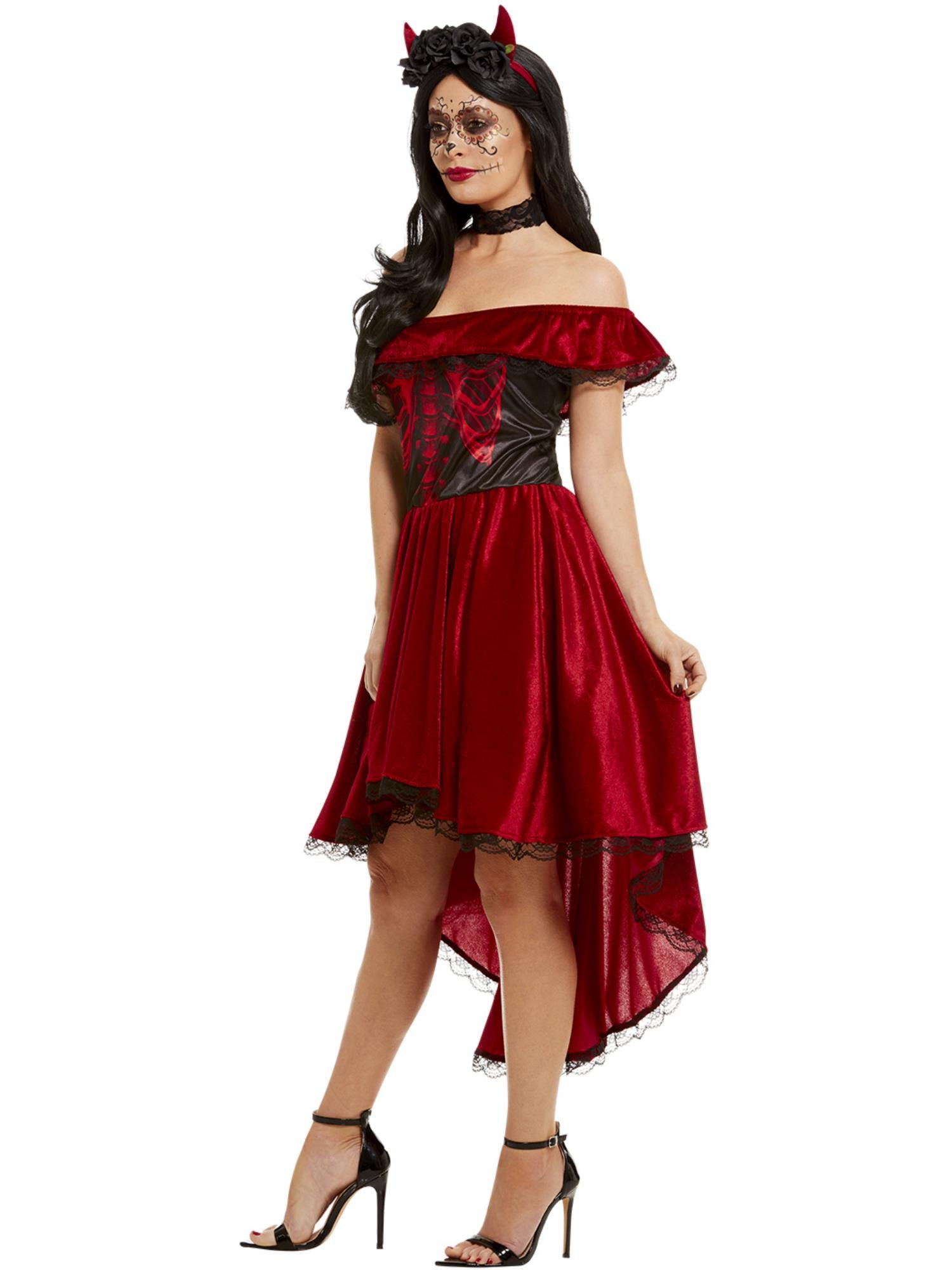 Day Of The Dead Devil Costume, Womens