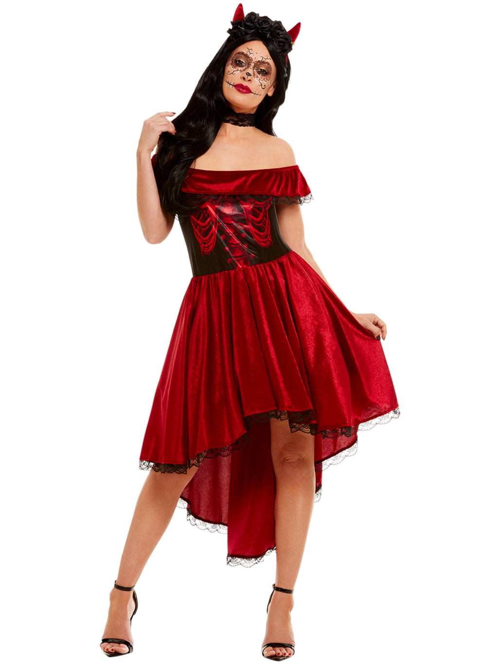 Day Of The Dead Devil Costume, Womens