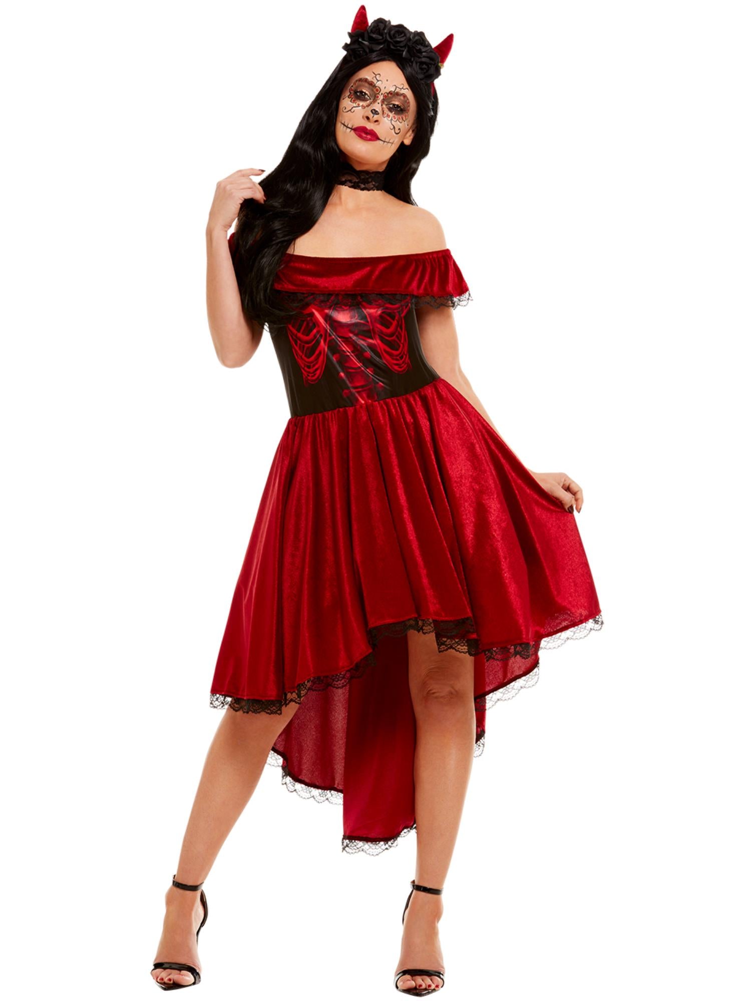 Day Of The Dead Devil Costume, Womens