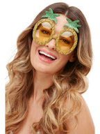 Tropical Pineapple Glitter Glasses