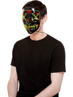 Stitch Face Mask, Green Neon Light Up
